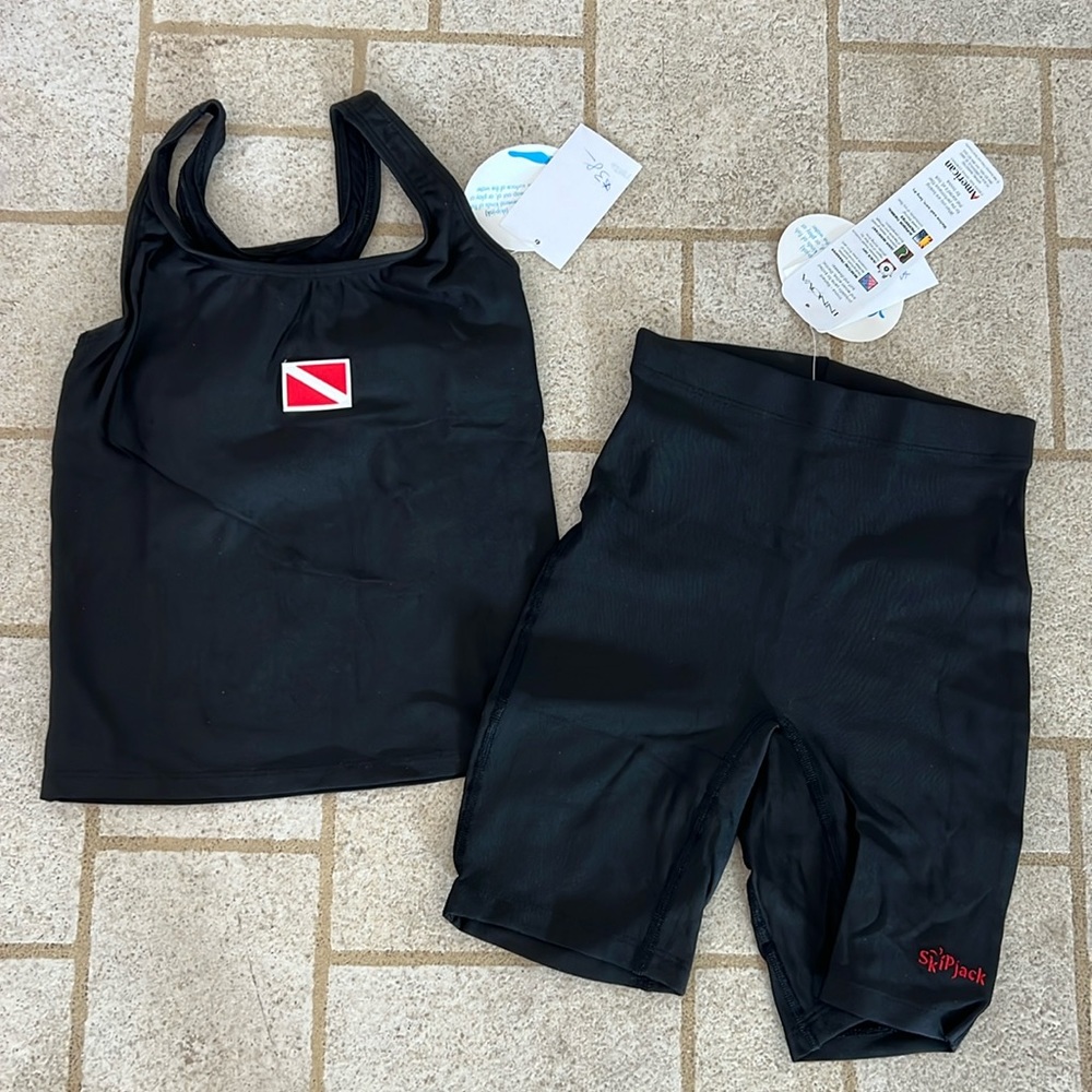 Tank/Shorts 2pc Dive ‘n’ Surf Spandex Thermal Swimwear XS NWT